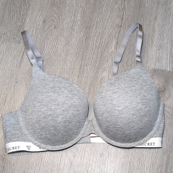 Victoria's Secret Other - Victoria's Secret Light Gray T-Shirt Push Up Bra Size 34D Underwire